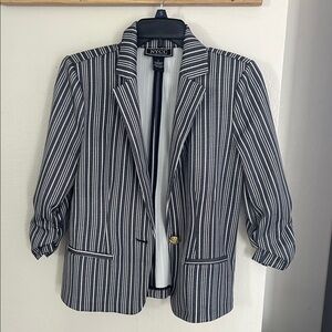 NYCC Women's heather Blue and White Pinstripe Blazer